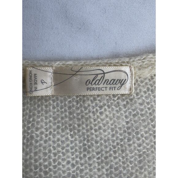 Vintage Old Navy Mohair Blend Y2K Sweater Top Vest Size S Classy Natural Minimal - Picture 6 of 9